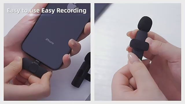 Mini micrófono inalámbrico con 2 adaptadores