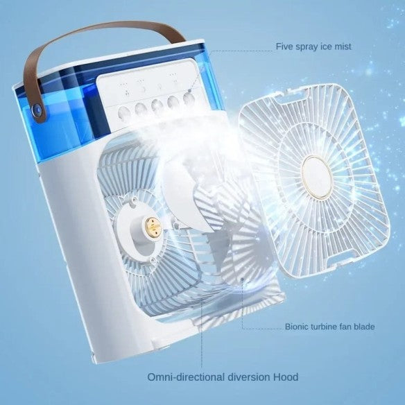 Ventilador al vapor de aire frío y luz RGB 600ml